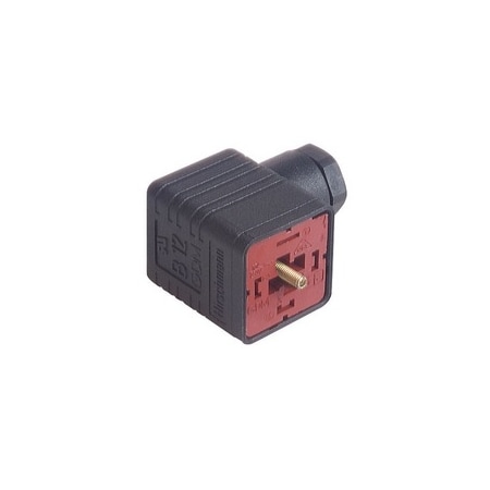 Hirschmann FIELD ATTACH VALVE CONNECTOR, RECT, 3POLE+PE, PG 9, BLACK 932214100